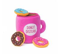 ZippyPaws - Food Buddies Burrow Jouet interactif couineur en Peluche pour Chien Motif café et donutz