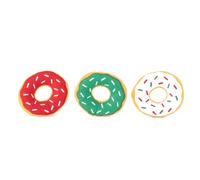 ZippyPaws Food Buddies Lot de 3 jouets interactifs pour chien - Recharges pour cacher et chercher des jouets pour chien - Puzzles en peluche et jouets colorés pour chien - Donuts