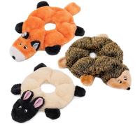 ZippyPaws Loopy - Lot de 3 jouets couineurs pour chiens de petite, moyenne et grande taille, sans rembourrage, pour chiens de petite, moyenne et grande taille, 25,4 cm