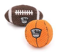 ZippyPaws SportsBallz - Jouet couineur pour chien pour les garder occupés, peluche amusante pour chiens de petite, moyenne et grande taille, jouet en peluche mignon, produit pour animaux de compagnie