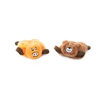 ZippyPaws - Squeakie Pads - 2-Pack (Bear, Moose) - Dog - Toy