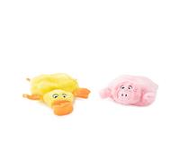 ZippyPaws - Squeakie Pads - 2-Pack (Duck, Pig) - Dog - Toy