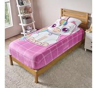 ZippySack Parure de lit en polaire super douce avec poche latérale et fermeture éclair durable - Facile à faire pour enfants (licorne)
