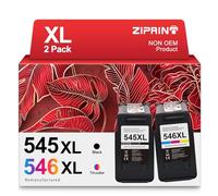ZIPRINT Compatible pour Canon PG-545XL CL-546XL Cartouche d'imprimante Multipack pour Canon PIXMA MG2450 MG2550 MG2950 IP2850 TS3350 TR4550（2-Pack）