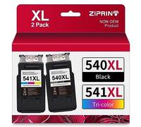 ZIPRINT PG-540XL CL-541XL Remanufacturées pour Cartouche 540 541 PG-540 XL CL-541 XL pour Pixma TS5150 MG4250 MG3650 MG3150 MG3250 MG3550 MG4150 MX375 MX395 TS5151（2-Pack）