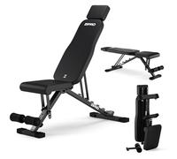 ZIPRO Banc de Musculation Pliable Maison Machine Appareil Station Plat Lombaire Home Gym Fitness Planche Abdominaux Réglable Multifonction 300 kg Capacité Entrainement Gymnastique - Grind Noir