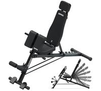 ZIPRO Banc Multifonction Core Control Pupitre Scott Position Négative 270kg | Dossier 8 niveaux 130-180 degrés, appui-bras 7 hauteurs, maintien des jambes, repose-tête réglable, acier 50x50mm