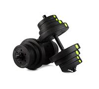 ZIPRO Ensemble d’Haltères Bitume 2x10 kg - 12 Disques, Haltères Réglables pour Entraînement de Force, Poignées Antidérapantes, Matériaux Durables, Idéal pour les Exercices à Domicile