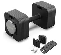 ZIPRO Haltères réglables carrées, haltère courte antidérapante 16 kg, avec 14x poids, 12x 1kg, 2x 0.5kg, entraînement de force à domicile, forme carrée, Gym maison, Fitness