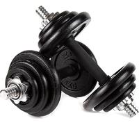Zipro Haltères réglables ronds antidérapants 2 x 20 kg, haltères réglables, 16 réglages, système de poids de 2,5 à 20 kg, entraînement de force pour salle de gym à domicile