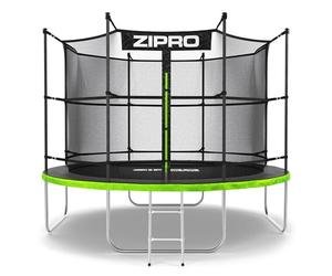 ZIPRO JumpPro in Trampoline Extérieur, Trampoline de Jardin Enfants, Filet Intérieur, Résistant, Protection UV, Montage Facile, Charge 100-150 kg, Ø 183/252/312/374/435/496 cm