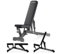 Zipro Pumpiron banc d'entraînement réglable, banc de musculation pour l'entraînement à domicile, ensemble de banc de musculation multifonctionnel avec des poids pliable et réglable