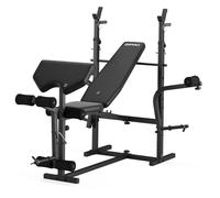 Zipro Ensemble de banc de musculation olympique Ripped, multifonction, 270 kg, avec développeur de jambes, pupitre à boucle, support et butterfly, dossier et coussin d'assise réglables