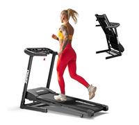 ZIPRO Tapis de Marche Pliable 1-12 km/h, 15 Niveaux d'inclinaison pour Tapis de Course Motorisé Inclinable, Treadmill Silencieux, Walking Pad avec Affichage LED et APP (Pulse)