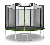 ZIPRO Trampoline Extérieur Rectangulaire Trampoline Jardin Grand Format avec Filet de Sécurité Tapis Saut Échelle et Protection Ressorts Stable - JumpPro Out 312 cm