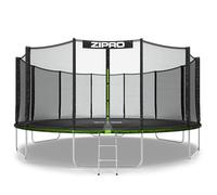 ZIPRO Trampoline Extérieur Rectangulaire Trampoline Jardin Grand Format avec Filet de Sécurité Tapis Saut Échelle et Protection Ressorts Stable - JumpPro Out 496 cm