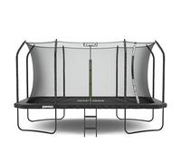 ZIPRO Trampoline Extérieur - Trampoline de Jardin Rectangulaire avec Filet de Sécurité, Tapis de Saut et Échelle - Trampoline Familial Charge Max 150 kg - JumpPro Quadro Ø 366/472 cm