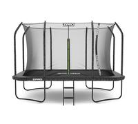 ZIPRO Trampoline Rectangulaire JumpPro Quadro 8x12FT (244x366cm) - Filet de Sécurité Interne + Echelle - Charge 150kg