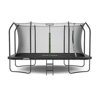ZIPRO Trampoline Rectangulaire JumpPro Quadro 8x14FT (244x427cm) - Filet de Sécurité Interne + Echelle - Charge 150kg