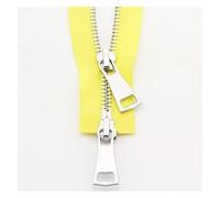 zips pour la couture, fermeture éclair, Fermetures à glissière métalliques à Double curseur bidirectionnel 70/90cm, for veste, accessoires de couture de vêtements, fournitures faites à la main(Yellow,