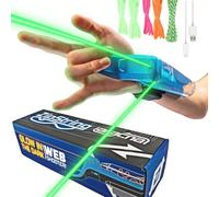 ZipString Aracna Glow-in-The-Dark Webshooter - Lanceur de cordes de super-héros pour enfants, adolescents et adultes - Breveté, rechargé, durable et viral - Jouet d'action de tir sur toile pour des