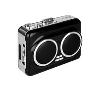 Zipteck Lecteur cassette USB et convertisseur MP3, haut-parleur portable | Noir, corps ABS, convertisseur audio vers numérique, lecture inversée, son stéréo, alimentation USB ou batterie, prise casque