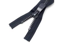 ZIPZSY 2PCS 20cm 8# Fermeture éclair en résine à dents triangulaires (extrémité fermée), glissière unique, robuste, pour couture en diverses tailles, confection de vêtements et sacs (Marine)