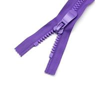 ZIPZSY 2PCS 20cm 8# Fermeture éclair en résine à dents triangulaires (extrémité fermée), glissière unique, robuste, pour couture en diverses tailles, confection de vêtements et sacs (Violet)