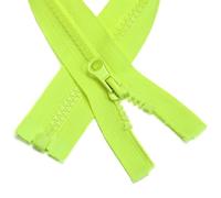 ZIPZSY 2PCS #5 Fermetures Éclair en Résine à Extrémité Ouverte (Un seul sens), à Glissière Simple, Fermetures Séparables pour Vêtements et Couture (Vert Fluorescent, 90cm)