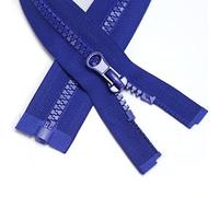 ZIPZSY 2PCS #5 Fermetures Éclair en Résine à Extrémité Ouverte (Un seul sens), à Glissière Simple, Fermetures Séparables pour Vêtements et Couture (Bleu Royal, 80cm)