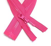 ZIPZSY 2PCS #5 Fermetures Éclair en Résine à Extrémité Ouverte (Un seul sens), à Glissière Simple, Fermetures Séparables pour Vêtements et Couture (Magenta, 50cm)