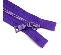 ZIPZSY 2PCS #5 Fermetures Éclair en Résine à Glissière Simple pour Manteaux, Vestes et Vêtements de Plein Air, Fermetures Éclair à Extrémité Ouverte pour Vêtements et Artisanat (Violet, 60cm)