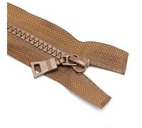 ZIPZSY 2PCS #5 Fermetures Éclair en Résine à Glissière Simple pour Manteaux, Vestes et Vêtements de Plein Air, Fermetures Éclair à Extrémité Ouverte pour Vêtements et Artisanat (Brun, 40cm)