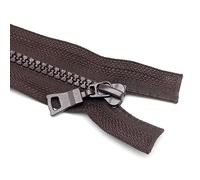 ZIPZSY 2PCS #5 Fermetures Éclair en Résine à Glissière Simple pour Manteaux, Vestes et Vêtements de Plein Air, Fermetures Éclair à Extrémité Ouverte pour Vêtements et Artisanat (Marron Café, 70cm)