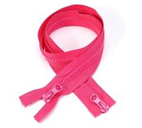 ZIPZSY 2PCS #5 Resin Séparables à Glissière (Double Voie), Fermetures Éclair à Double Curseur pour Vêtements et Projets de Couture DIY (Magenta, 80cm)