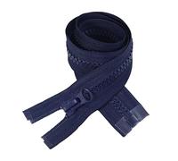 ZIPZSY 2PCS #8 Fermetures à Glissière Ouvertes en Résine, à Curseur Unique et Séparation Unidirectionnelle, pour la Confection de Vêtements DIY et les Projets de Couture (Bleu Marine, 70cm)