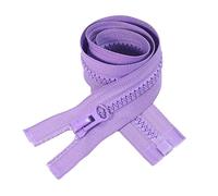 ZIPZSY 2PCS #8 Fermetures à Glissière Ouvertes en Résine, à Curseur Unique et Séparation Unidirectionnelle, pour la Confection de Vêtements DIY et les Projets de Couture (Pourpre, 60cm)