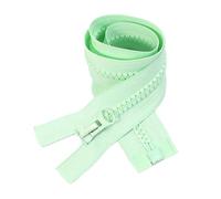 ZIPZSY 2PCS #8 Fermetures à Glissière Ouvertes en Résine, à Curseur Unique et Séparation Unidirectionnelle, pour la Confection de Vêtements DIY et les Projets de Couture (Vert Clair, 50cm)