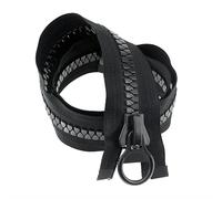 ZIPZSY 2PCS Fermetures Éclair en Résine Noire, Tirette en Anneau, Dents Triangulaires, Fermetures Éclair Séparantes à Extrémité Ouverte pour Coudre des Vêtements et Artisanat (#15, 90cm)
