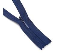 ZIPZSY 4PCS Fermetures à Glissière Invisibles en Nylon N°3 (Bout Fermé), Curseur Auto-Bloquante, pour Robes, Couture DIY et Textiles de Maison (Bleu Marine, 60cm)