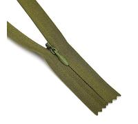 ZIPZSY 4PCS Fermetures à Glissière Invisibles en Nylon N°3 (Bout Fermé), Curseur Auto-Bloquante, pour Robes, Couture DIY et Textiles de Maison (Vert Olive, 70cm)