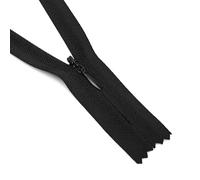 ZIPZSY 4PCS Fermetures à Glissière Invisibles en Nylon N°3 (Bout Fermé), Curseur Auto-Bloquante, pour Robes, Couture DIY et Textiles de Maison (Noir, 30cm)