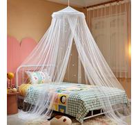 ZIQINPSQ Ciel de lit pour filles avec étoiles brillantes, rideaux de lit princesse pour lit simple, double, king size, décoration de chambre, tente de plafond pour couvrir les tout-petits (étoile