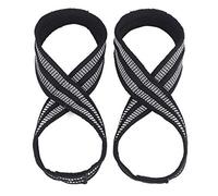 ZIRAN 1 Paire Figure 8 Sangle de Levage de Poids Sangle de Poignet Deadlift pour Gym Fitness Pull-up Poignet Wrap-Nylon, Caoutchouc antidérapant