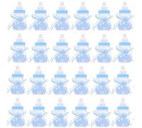 Ziranee Biberon à Dragées Bonbons Bouteille,24 PCS Baby Shower Bonbons Bouteilles Décorations De Douche De Bébé Biberon pour Garçons Filles Articles De Fête Baptême Anniversaire Décoration