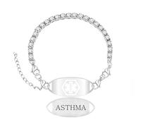 Zircobic Bracelet ajustable en acier inoxydable Bracelet unisexe d'identification des contacts d'urgence avec étiquette ICE gravée | Bijou d'identification médicale confortable