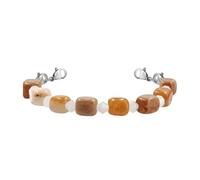 Zircobic Bracelet DIY Élégant et Confortable Semi-Fini - Perles d’Aventurine Jaune Réglables, Design de Perles Remplaçables, Convient aux Hommes et Femmes, Quotidien, Sport & Voyage