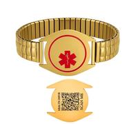 Zircobic Bracelet d'Urgence ID Personnalisé | Bijou Médical ICE pour Maladies Chroniques | Design Élégant et Pratique avec Accès Rapide aux Informations Médicales