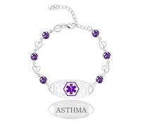 Zircobic Bracelet Gravé avec Info Médicale ou QR | Design Floral Élégant | Acier Ajustable | Bijou Résistant pour Femmes & Voyages