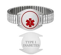 Zircobic Bracelet Gravé Personnalisé | Bracelet d'Identification pour Maladies Chroniques du Diabète | Bracelet d'Urgence Élégant et Stylé | Bracelet Médical Durable et Confortable